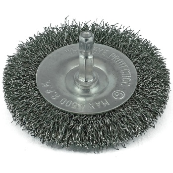 Crimp Wire Spindle Mounted Wheel Brushes