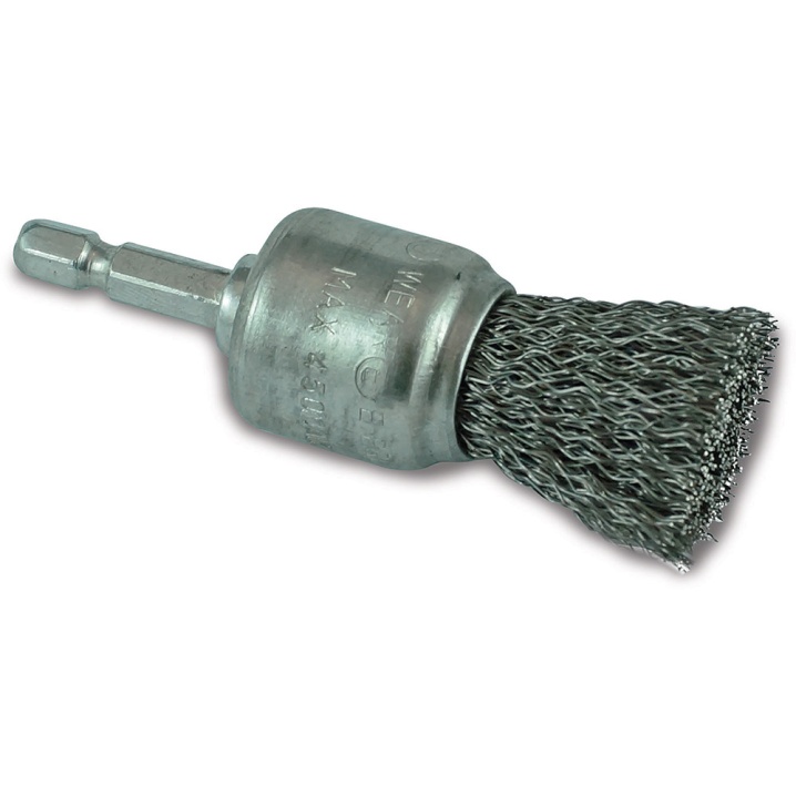 TM Crimp Wire Spindle Mounted End Brush 25mm