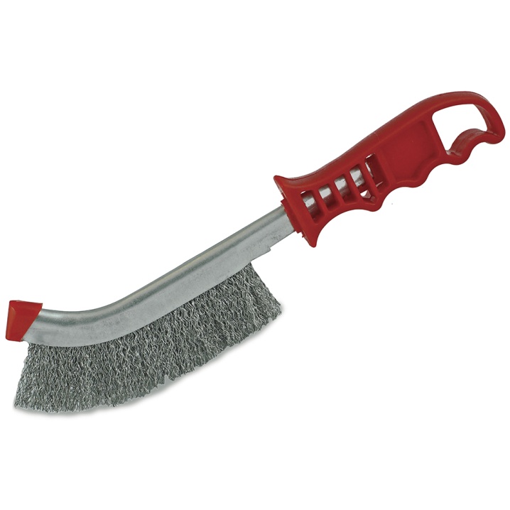 ITM Wire Brush Red Handle - Steel Wire