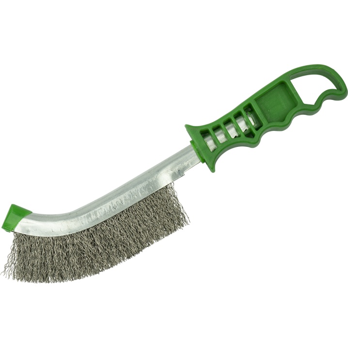 ITM Wire Brush Green Handle - Stainless Steel Wire