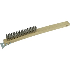 ITM Wire Brush 353mm - 3 Row Steel w/Scraper
