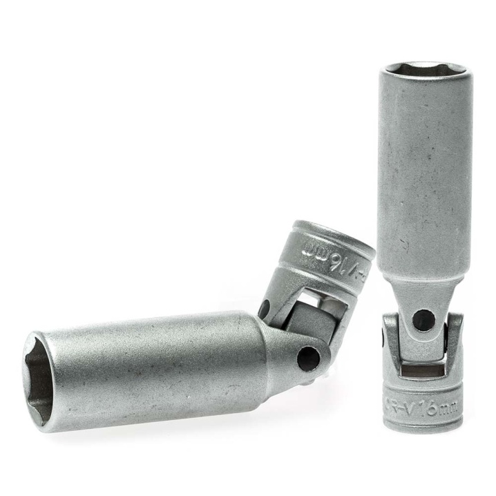 Teng 3/8in Dr. Uni-Joint Spark Plug Socket 16mm