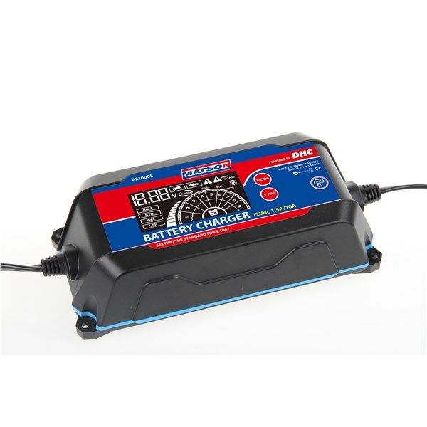 WATERPROOF 12V BATTERY CHARGER 2/10 AMP WITH POWER SUPPLY FUNCTION