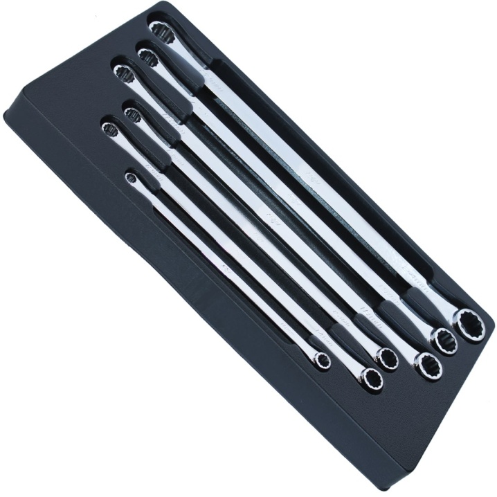 DOUBLE RING LONG SPANNER SET - 0° OFFSET - METRIC - 6PC