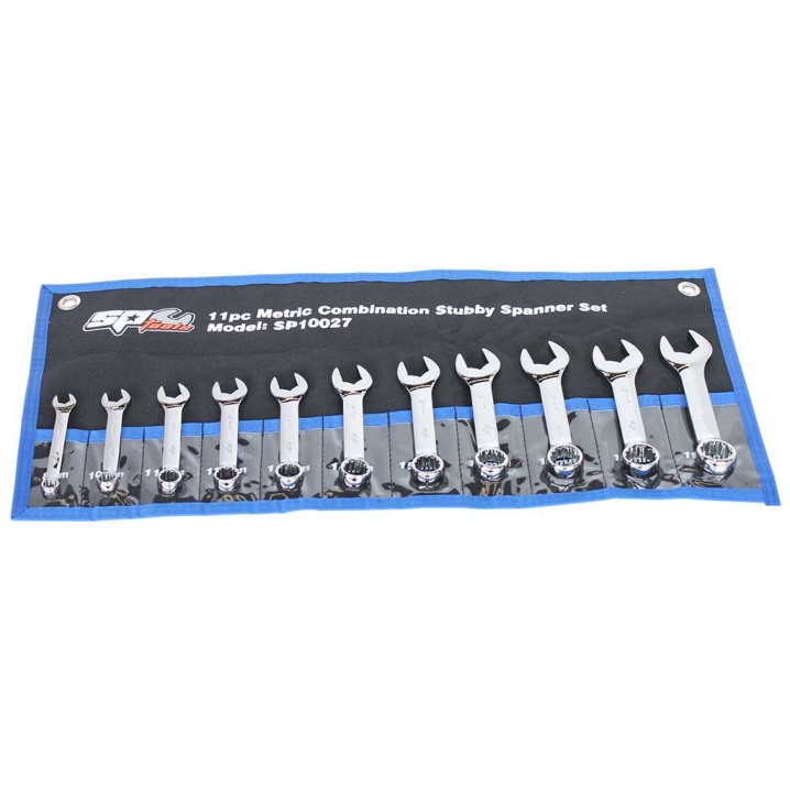 COMBINATION ROE SPANNER SET - STUBBY - METRIC - 11PC