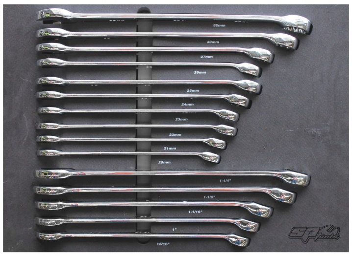 FOAM TRAY - METRIC/SAE - 15PC - SPANNERS INCLUDED