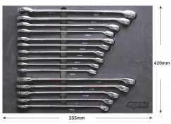 FOAM TRAY - METRIC/SAE - 15PC - SPANNERS INCLUDED