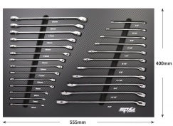 FOAM TRAY - PREMIUM METRIC/SAE - 25PC - SPANNERS INCLUDED