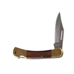 STOCK KNIFE - SINGLE BLADE WITH LEATHER POUCH - 110MM