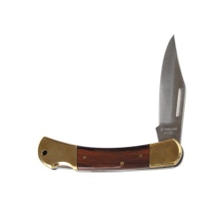 STOCK KNIFE - SINGLE BLADE WITH LEATHER POUCH 225MM