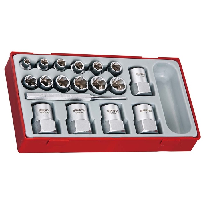 Teng 3/8in & 1/2in Dr. Stud Ext Skt Set - TC-Tray
